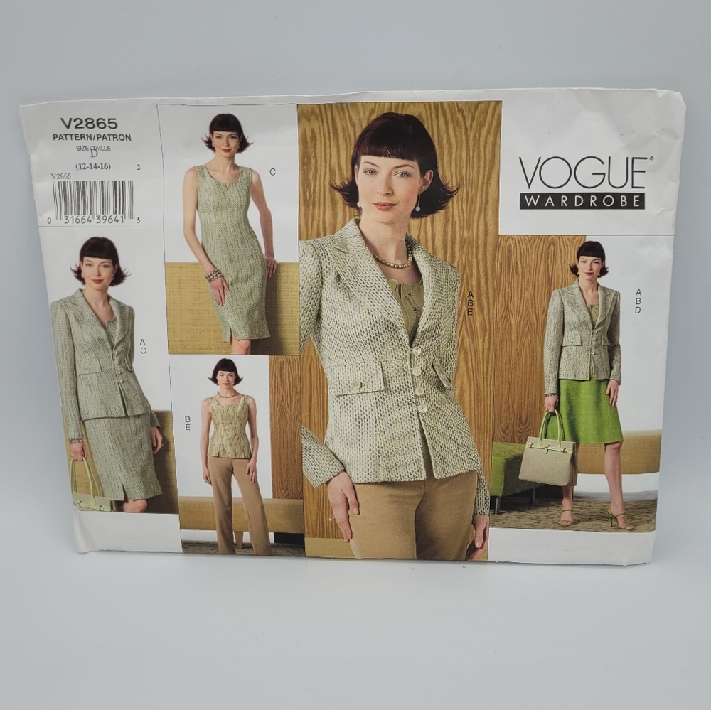 UNCUT Vogue Wardrobe Sewing Pattern V2865 Limited Ed.